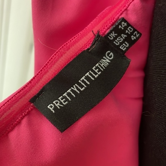 Pretty Little Things Hot Pink Bardot Frill Corset Top NWOT size 10 - Picture 6 of 7